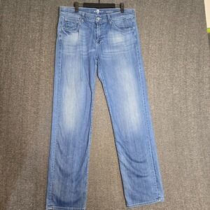 7 For All Mankind Men's Straight Jeans - Light Blue
